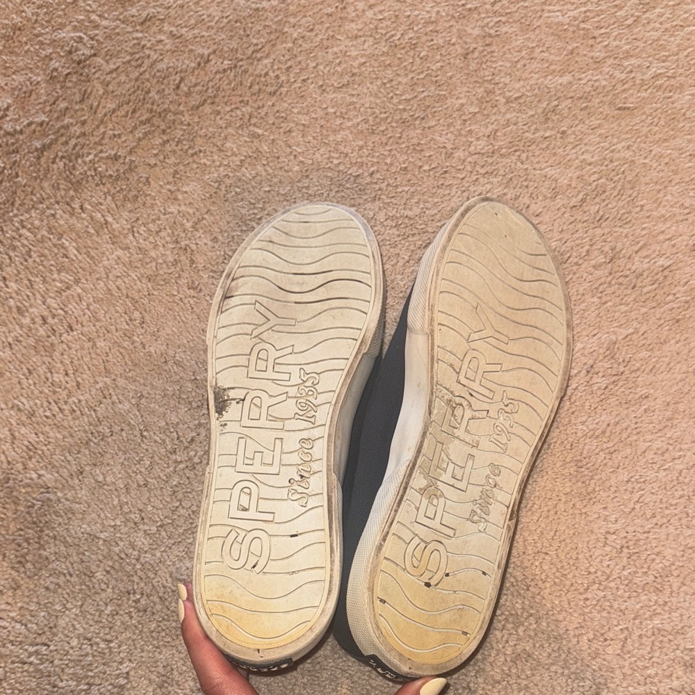 Sperry Dark Blue Sneakers with Brown Laces - Picture 7 of 8
